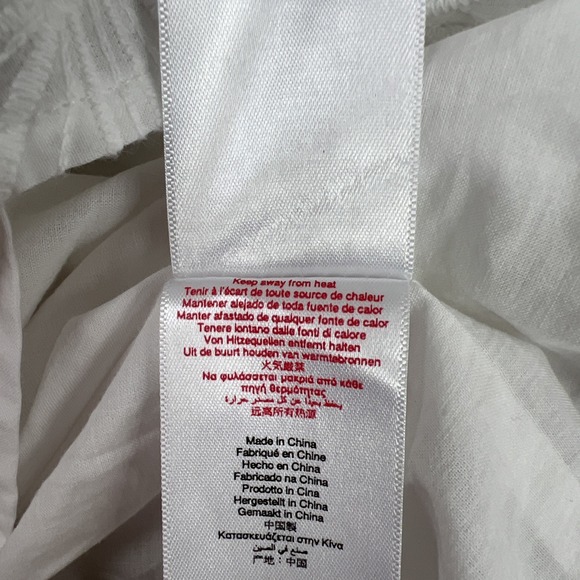 Michael Kors Dress Womens 10 Halter Eyelet White Tiered Belted Beach Coastal - Picture 7 of 16